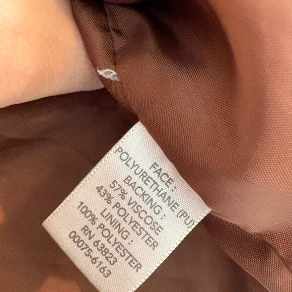 Christopher & Banks Womens Faux Leather Jacket Medium Brown - Picture 4 of 7